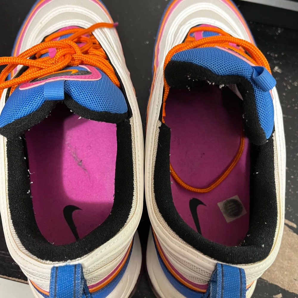 Nike Air Max 97 Active Fuchsia White Orange Men's Size 13 CW6992-100 Multicolor - Picture 8 of 10